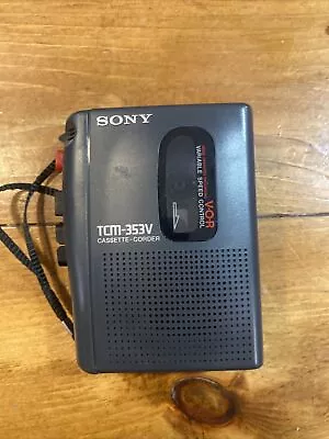 Sony TCM-353V Portable Cassette Corder Recorder Player Vintage Read • $19.90