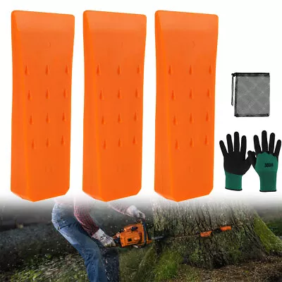 3Pcs Plastic Tree Felling Wedges Logging Cutting Cleaving Chainsaw Wedge Tool • £12.80