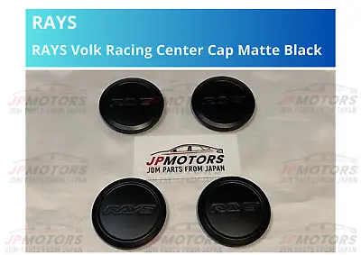 RAYS Volk Racing Center Cap ZE40 TE37 Ultra Saga Sonic CE28 Matte Black 4PC No90 • $279.99