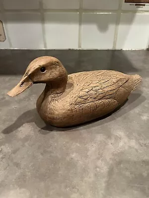 Vintage Hand Carved Wood Duck Decoy Art  USA - Broken Beak And Tail • $6