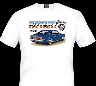 Mazda  Rx4   Coupe  Rotary  Quality  White Tshirt (9 Car Colours )  Big  Fit   • $36