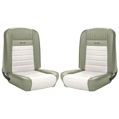 64 65 66 Ford Mustang Coupe Pony Ivy Gold&wht Seat Upholstery Full Front & Rear • $1099.95