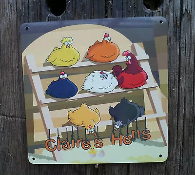 Personalised Chicken Sign Metal WEATHERPROOF Hen House Coop Run Name Plaque  • £8.90