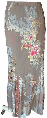 Beautiful Vintage Spencer Alexis Womens Maxi Skirt Size 3X Floral Bias Cut • $39.99
