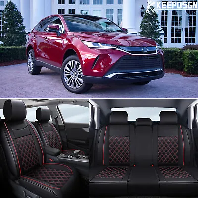 For 2009-2016 Toyota Venza Car Seat Cover Full Set Cushion Deluxe PU Leather • $149.19