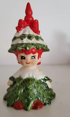 Vintage Lefton Elf Pixie Christmas Tree Bell Rare Original Sticker   • $29.50