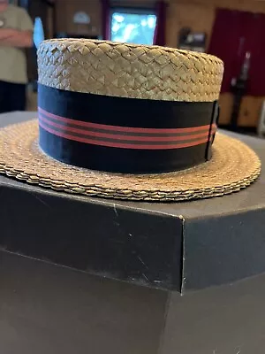 Vintage 1930’s - 1940’s Straw Boater Hat • $185