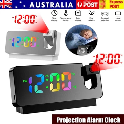 $21.99 • Buy Smart Alarm Clock LED Digital Projection Temperature Time Projector LCD Display