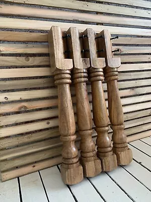 5 X Set Of 4 Solid Hardwood Turned Oak StyleDining Kitchen Table Legs • £185