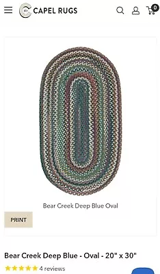 $61.99 • Buy Capel Braided Rug 18x42 Oval