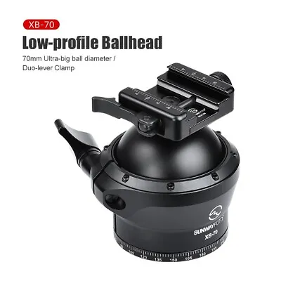 SUNWAYFOTO 70mm  Ballhead For Hunting Tripodwith Picatinny And Arca Swiss Clamp • $179.99