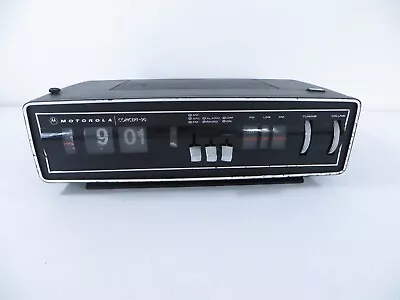 Vintage Motorola Concept-90 Black Flip Clock AM/FM Radio TESTED WORKING READ • $99.99