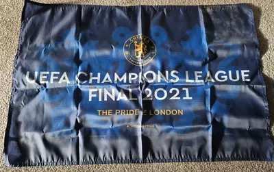 UEFA Champions League Final 2001 Chelsea FC Flag/Banner Used • £14.99