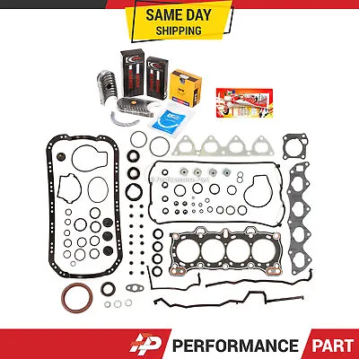 Full Gasket Set Bearings Rings For 86-89 Acura Integra 1.6 D16A1 • $120.99