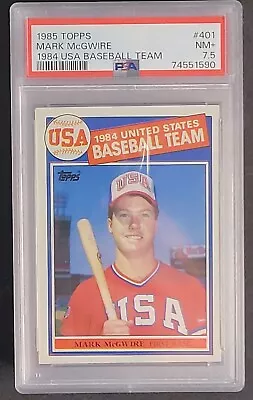1985 Topps 1984 USA Baseball Team #401 Mark Mcgwire ROOKIE CARD – PSA NM+ 7.5 • $0.99