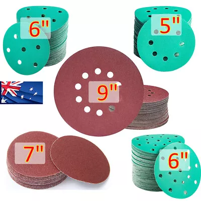 Sanding Discs Hook And Loop Pads 125/150/180/225mm Orbital Sander Sandpaper 5/6  • $25.79