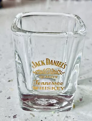 Jack Daniels Tennessee Whiskey Square Shot Glasses Gold Print - Ex Display • $30