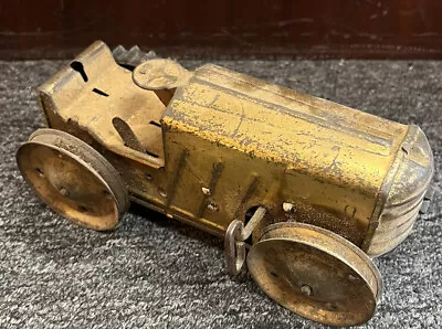 Vintage Marx Tractor / Bulldozer Mirror Gold Tone As Found Wind Up Motor Working • $29.99