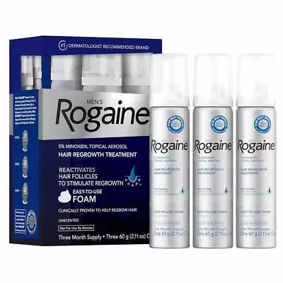 1/3Pcs Men's Rogaine Hair Loss & Hair Growth Scalp  3-Months Foam Extra Strength • £14.88