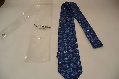 PAL ZILERI GRUPPO FORALL ITALY Mens Neck Tie Blue White Paisley Design Silk New • $15.99