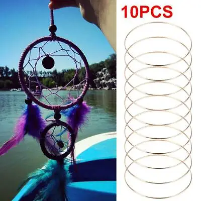 10Pcs 6'' Metal Dream Catcher Dreamcatcher Rings Hoops Macrame Craft Strong. • £5.79