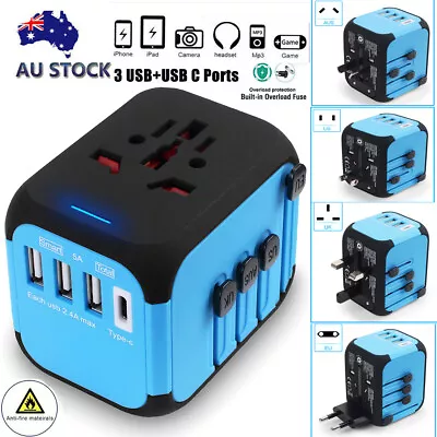 $51.99 • Buy International Travel Adapter Universal Power Adapter Worldwide  USB C 4 USB