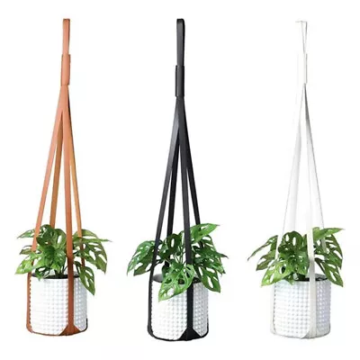 Macrame Jute Plant Hanger Flower Pot Holder Wall Art Garden Hanging Rope Z • £2.88