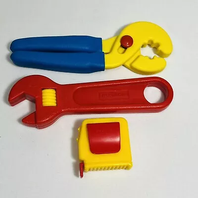 Fisher Price Tools Replacement Pieces Crescent Wrench Pliers Tape Measure 1990’s • $10.62