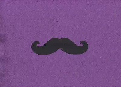 MUSTACHE Curled Die Cuts Scrapbook Cards • $1.50