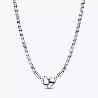 PANDORA MOMENTS STUDDED CHAIN NECKLACE STERLING SILVER S925 ALE 45cm • £17