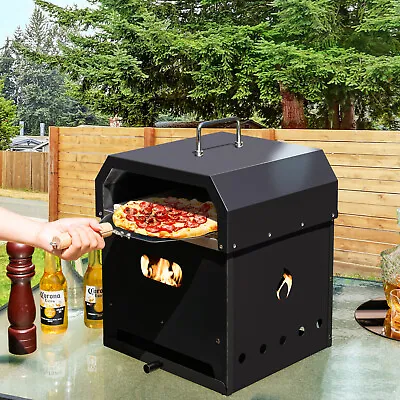 4-in-1 Multipurpose Outdoor Pizza Oven 2-Layer Detachable Grill Oven & Fire Pit • $93.99