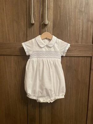 £22.99 • Buy Trotters Lapinou Hand Smocked Romper Baby Boy Newborn BNWT RRP £58
