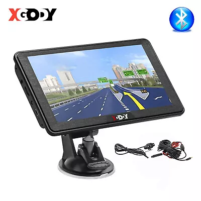 XGODY 7'' BT GPS Navigation Car Sat Nav Navigator 8GB + Reverse Camera Sunshade • $105.29