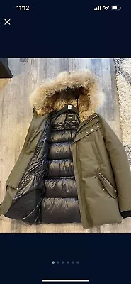 MACKAGE Men's Parka With Natural Fur Trim! Size L • $475