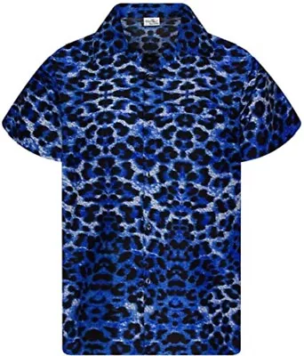 Hawaiian Mens Sexy Shirt Leopard Print Beach Party Casual • $27.99