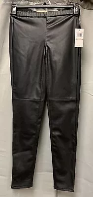 NWT Michael Kors Black Faux Leather Women's Leggings Sz. 0 • $24.99