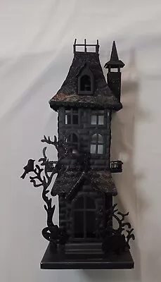 Moonlight Manor Metal Haunted House Castle Tea Light Candle Halloween Decor • $45