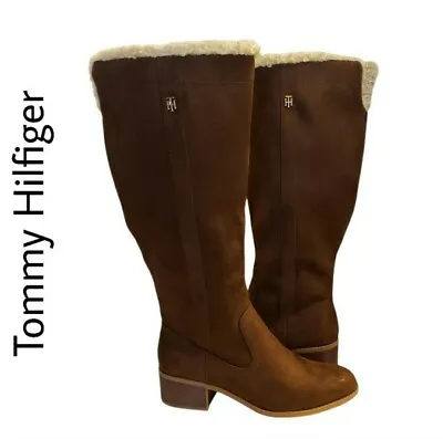 Tommy Hilfiger Women's  Knee-High Suede Brown  Boots Sze 7 M • $118