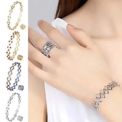 £3.82 • Buy 2 In 1 Adjustable Magnetic Therapy Transforming Bracelet Ring Magic Twist Ring