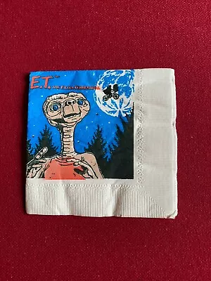 1982 E.T.  Un-Used  (5 ) Paper Cocktail Napkin (Scarce / Vintage) • $15
