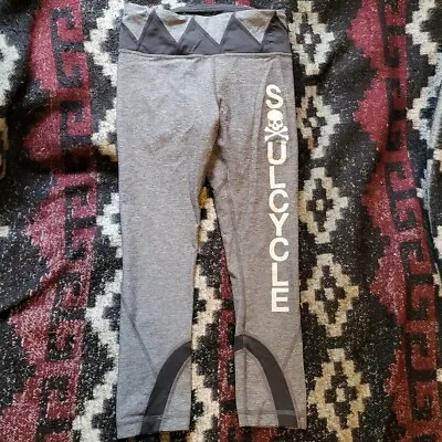 Lululemon Run Inspire Soul Cycle Crop Tights Heathered Black Coal 4 • $30