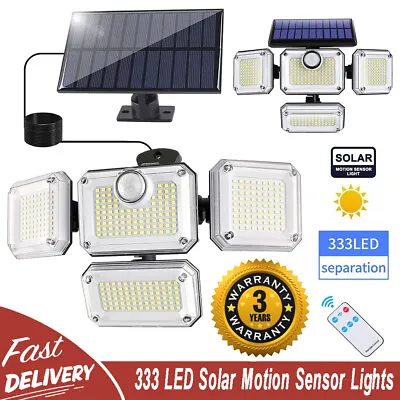 333 LED Solar Lights Outdoor 3000LM Waterproof Motion Sensor Security Wall Lamp • $17.89