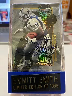 1996 Laser Images Nfl Laser Emmitt Smith Auto Limited Edition 🔥🔥🔥 • $100