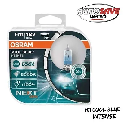 OSRAM Cool Blue Intense Next Gen 5000K H11 (Twin) - Ice White Car Bulbs 64211CBN • $28.47