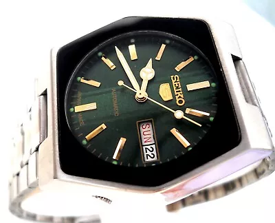 1970's Vintage Japan SEIKO .5 Automatic  Original Seiko Japan Steel Case  Green • $71