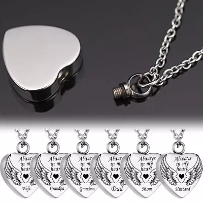 Cremation Jewellery Urn Necklace Pendent Ashes Locket Keepsake Memorial Funeral* • £8.59