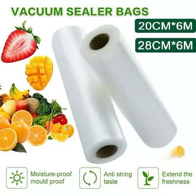 $10.99 • Buy Food Vacuum Sealer Bags 8 X50' 11 X50' Vaccum Saver Storage Seal Bag Kitchen US