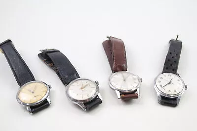 Mens Vintage WRISTWATCHES Hand Wind / Automatic Rotary Accurist Working X 4 • $36.63