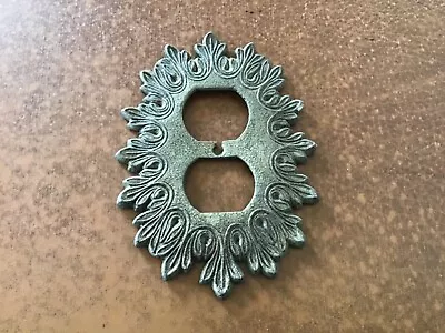 Vintage Brass Ornate Wall Plate Outlet Cover ~ Oval • $6