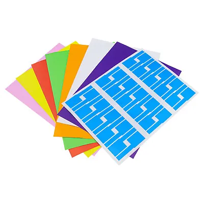 Self-Adhesive Cable Labels Markers Tags 8 Colors A4 Size 48 Sheets 1440Pcs • £8.66